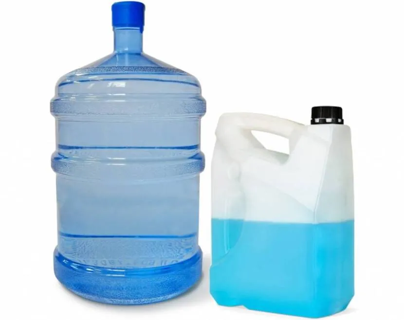 Antifreeze and distilled water for dilution