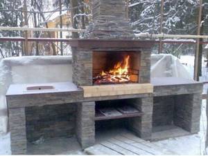 Barbecues can also be built according to the principle of bell-type stoves