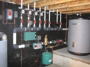 Boiler horizontal heating system