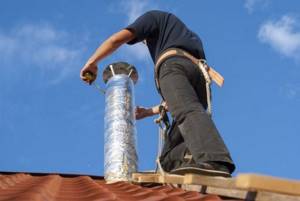 How to insulate an asbestos chimney pipe, brick, metal channels