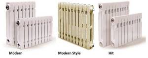 Cast iron radiators in a modern style