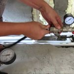 pressure during pressure testing of the heating system SNIP