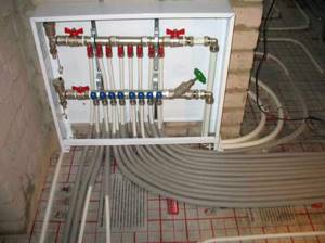 pressure in the underfloor heating system