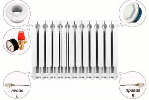 two heating elements in one radiator or battery