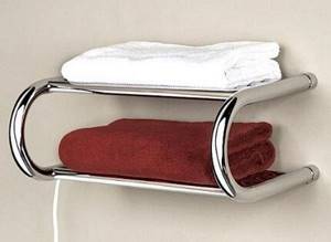 Electric heated towel rail in the form of a shelf