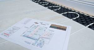 Photo - Laying plan for heated floors