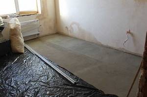 Photo - Laying waterproofing material