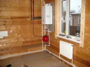 gas boiler for heating a cottage