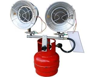 Gas heating consists of installing infrared gas burners or air heaters around the perimeter of the greenhouse