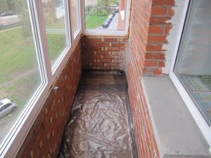 Waterproofing the balcony floor