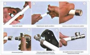 Tool for installing cross-linked polyethylene pipes