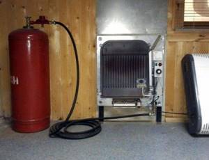 use of gas cylinders for heating the cottage