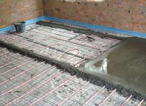 how to properly fill a heated floor in a house
