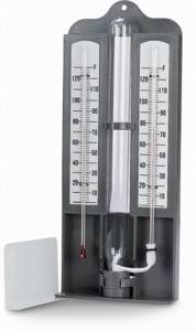 How to calculate air humidity using a hygrometer