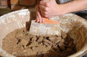 how to dilute fireclay clay for laying a stove