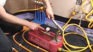How to solder a pipe for a heated floor
