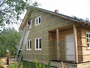 How to insulate the exterior of a house with mineral wool under siding