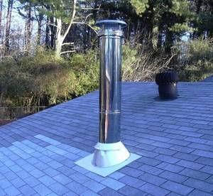 What should be the length of the chimney pipe?