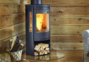 fireplace for heating a house with water heating