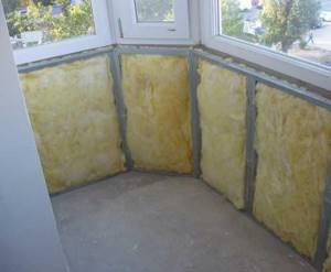 picture of balcony insulation with mineral wool