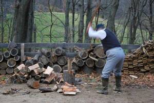 Chopping wood without an ax