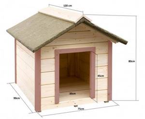 Kennel with a gable roof