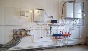 boiler room with gas boiler