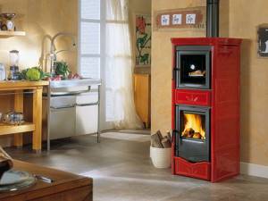 Red stove for home