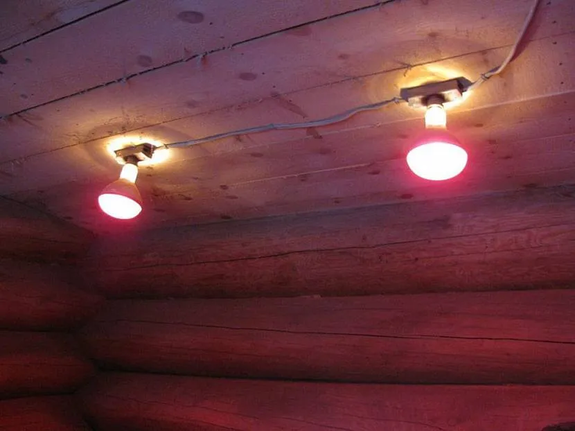 Lamps on the ceiling