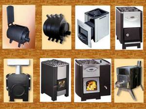 Metal wood-burning stoves for saunas. View - for every taste and can heat any room 