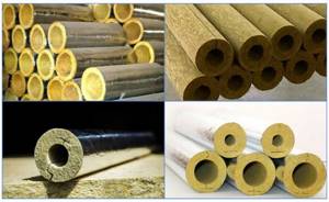 Mineral wool for thermal insulation of heating pipes