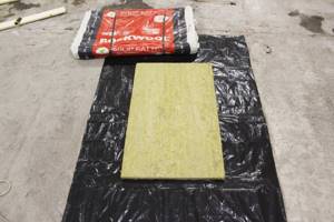 Rockwool mineral wool, floor soundproofing, experiment