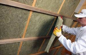Installation of basalt insulation