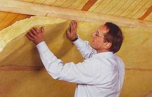 installation of ceiling sound insulation