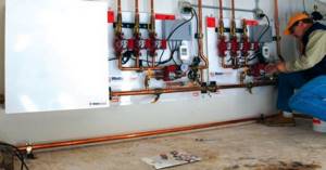 Installation of a water floor control system