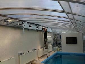 Installation of ventilation in the pool
