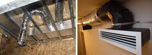 Installation of air ducts in a private house