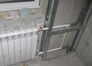 Is it possible to sew up heating pipes with plasterboard in a private house?