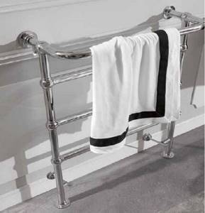 Floor heated towel rail