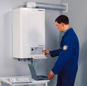 wall-mounted gas boiler without electricity