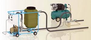 Equipment for hydraulic flushing of heating networks
