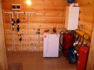 Equipment for heating a private house with gas cylinders