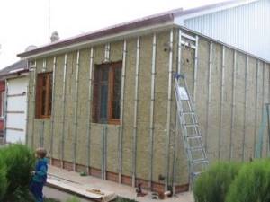 Lathing for metal siding with insulation