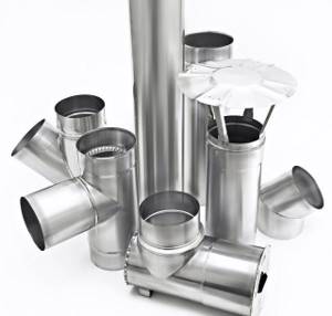 Single-layer stainless steel chimneys