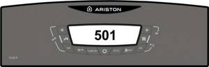 Displaying error 501 in the Ariston boiler