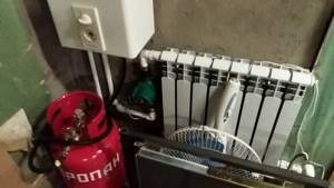 Heating a private house with propane consumption