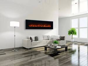 Steam fireplace installed in an apartment