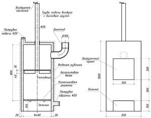 Gas cylinder oven with water circuit