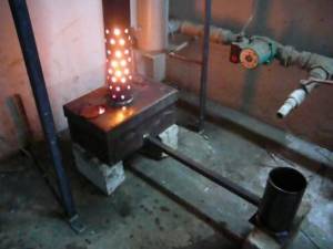 Homemade stove for heating a room