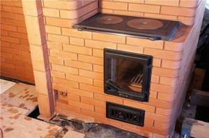 stove in a wooden house photo 3